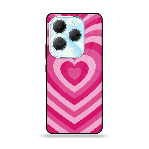 Infinix Hot 40 - Heart Beat Design 6  - Premium Printed Glass soft Bumper shock Proof Case CS-8033