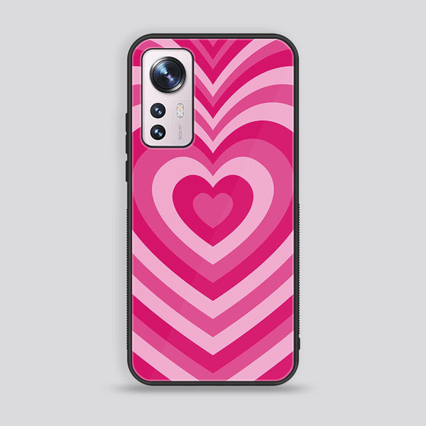 Xiaomi Mi 12 5G Heart Beat Series Premium Printed Glass soft Bumper shock Proof Case