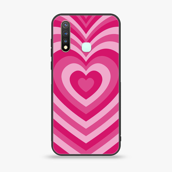 Vivo Y19 Heart Beat Design 6 Premium Printed Glass soft Bumper shock Proof Case CS-39514