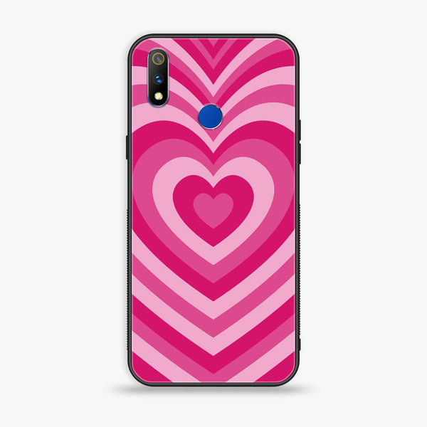 Realme 3 Pro  Heart Beat Series Premium Printed Glass soft Bumper shock Proof Case