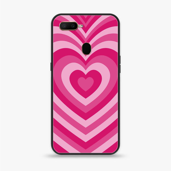 OPPO F9 Pro - Heart Beat Series - Premium Printed Glass soft Bumper shock Proof Case