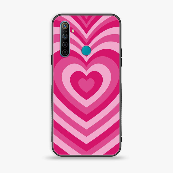 Realme 5 pro Heart Beat Series Premium Printed Glass soft Bumper shock Proof Case