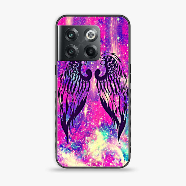 Oneplus 10T  Angel Wings Design 9 Premium Printed Glass soft Bumper shock Proof Case CS-11638