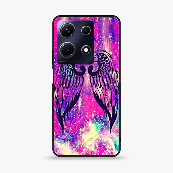 Infinix Note 30 - Angel Wings Design 9 - Premium Printed Glass soft Bumper shock Proof Case CS-13513