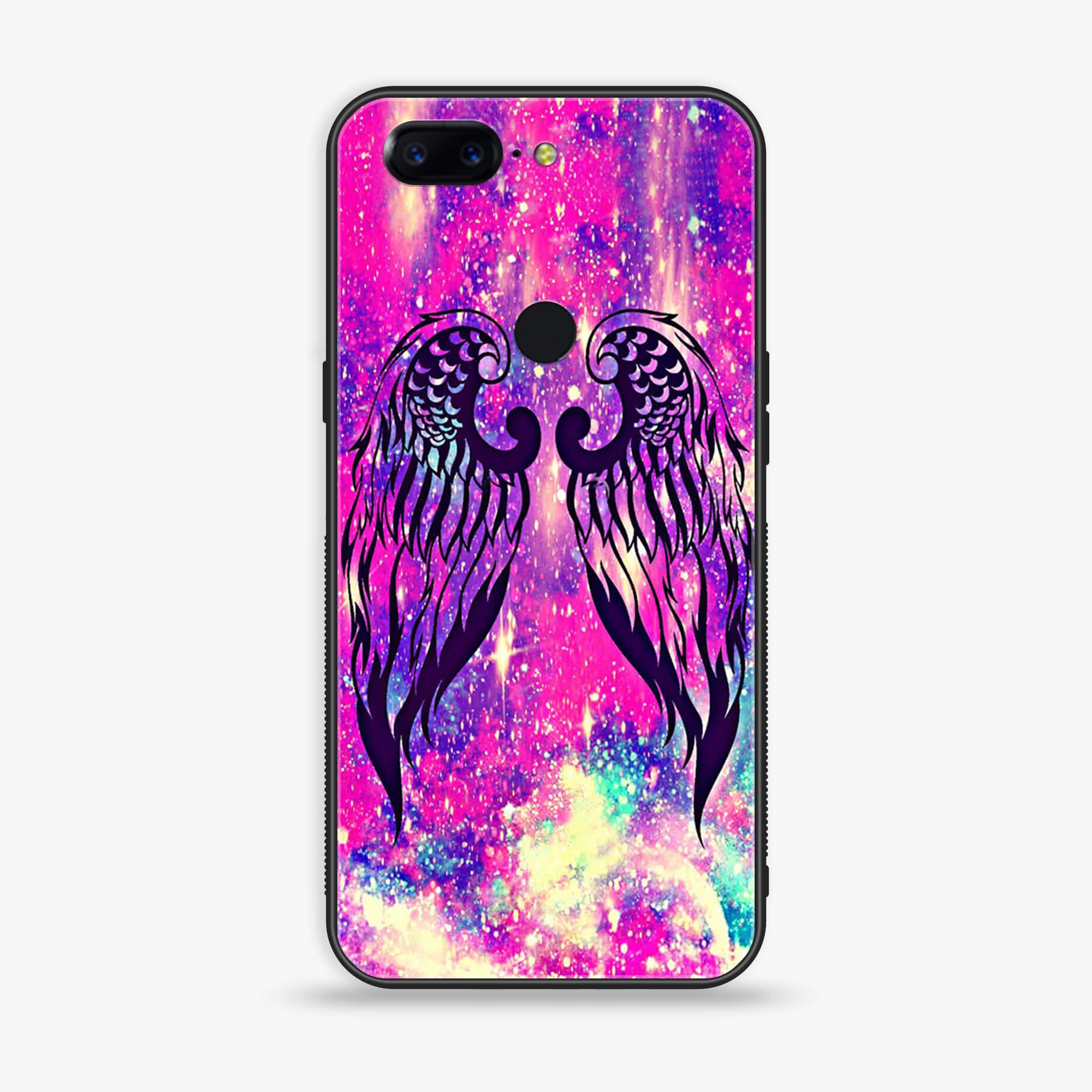 OnePlus 5T - Angel Wings Series - Premium Printed Glass soft Bumper shock Proof Case