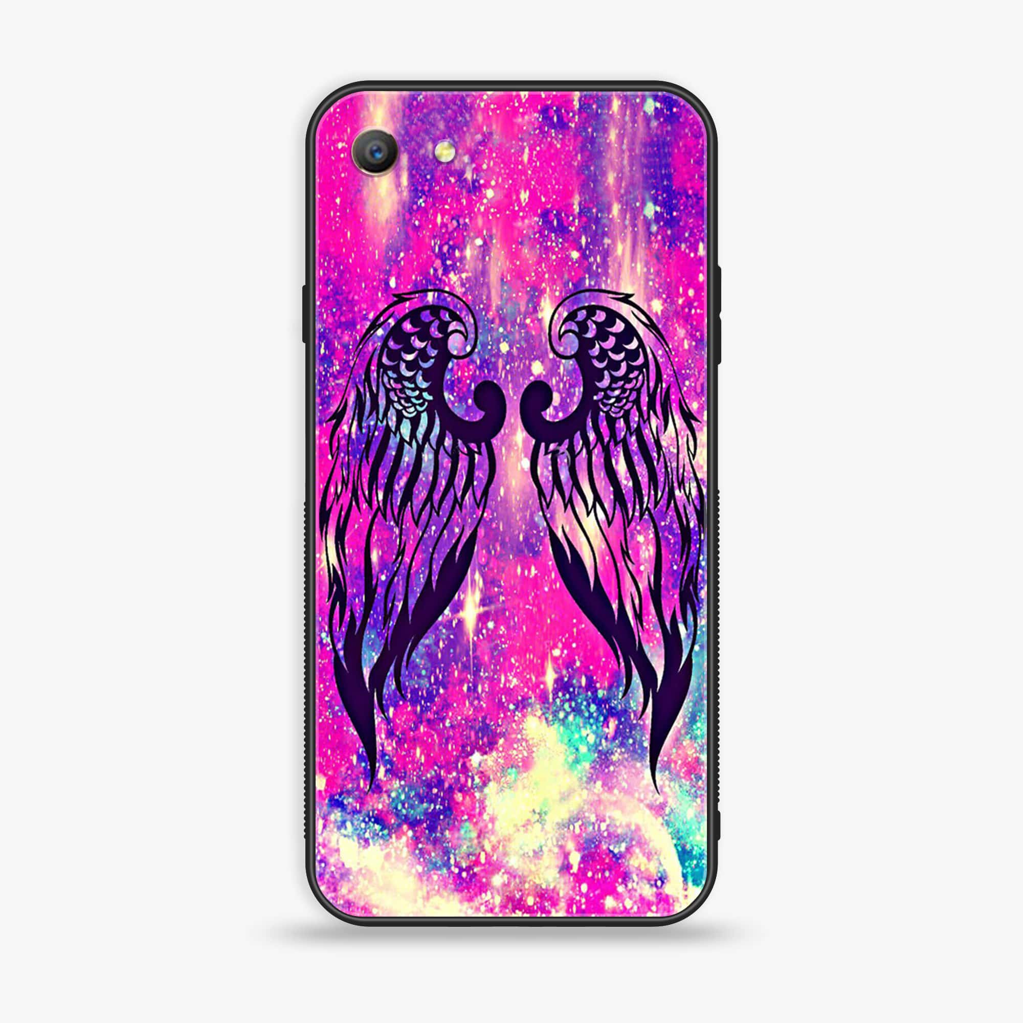 Oppo A57 Angel Wings series Premium Printed Glass soft Bumper shock Proof Case