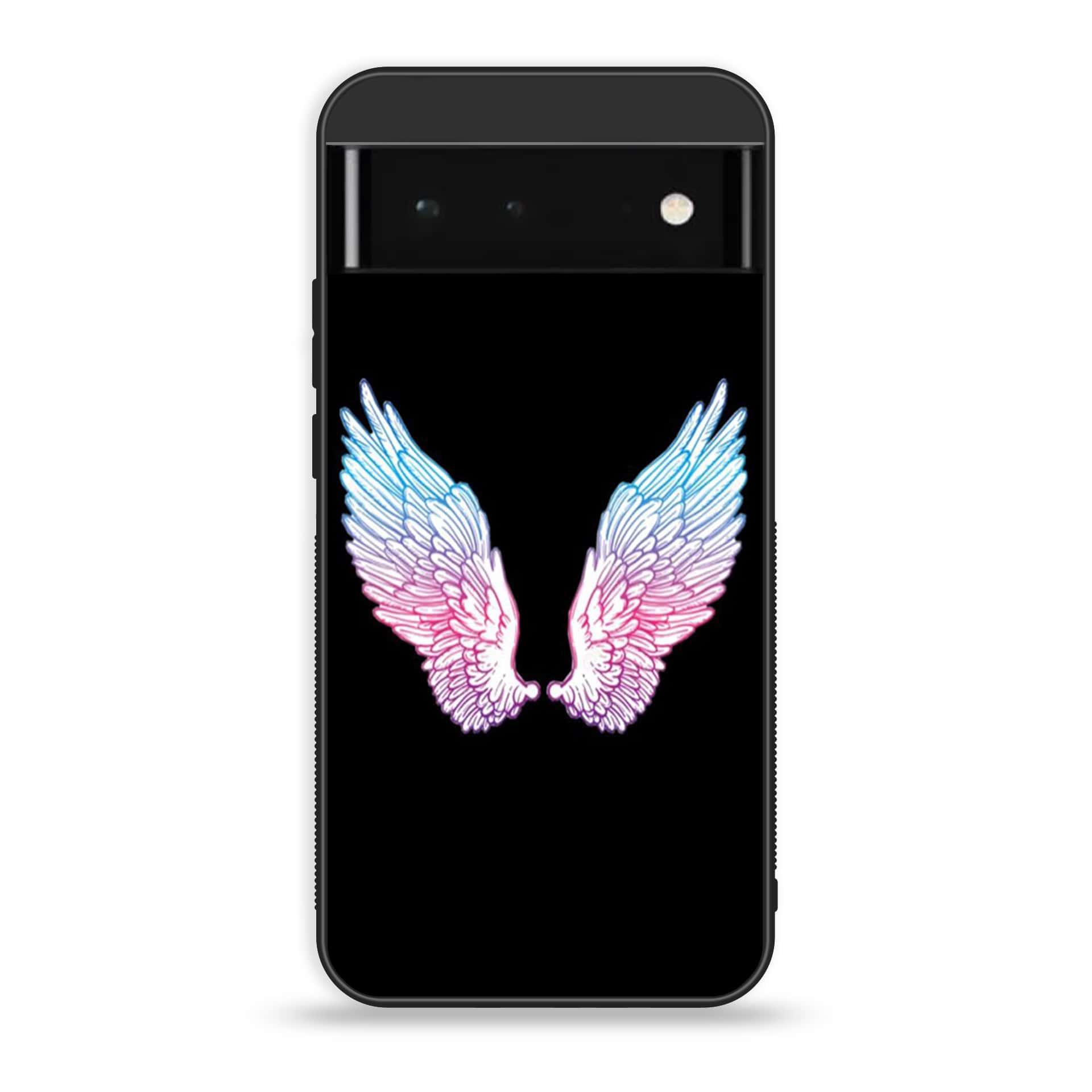 Google Pixel 6 Pro- Angel Wings Series - Premium Printed Glass soft Bumper shock Proof Case