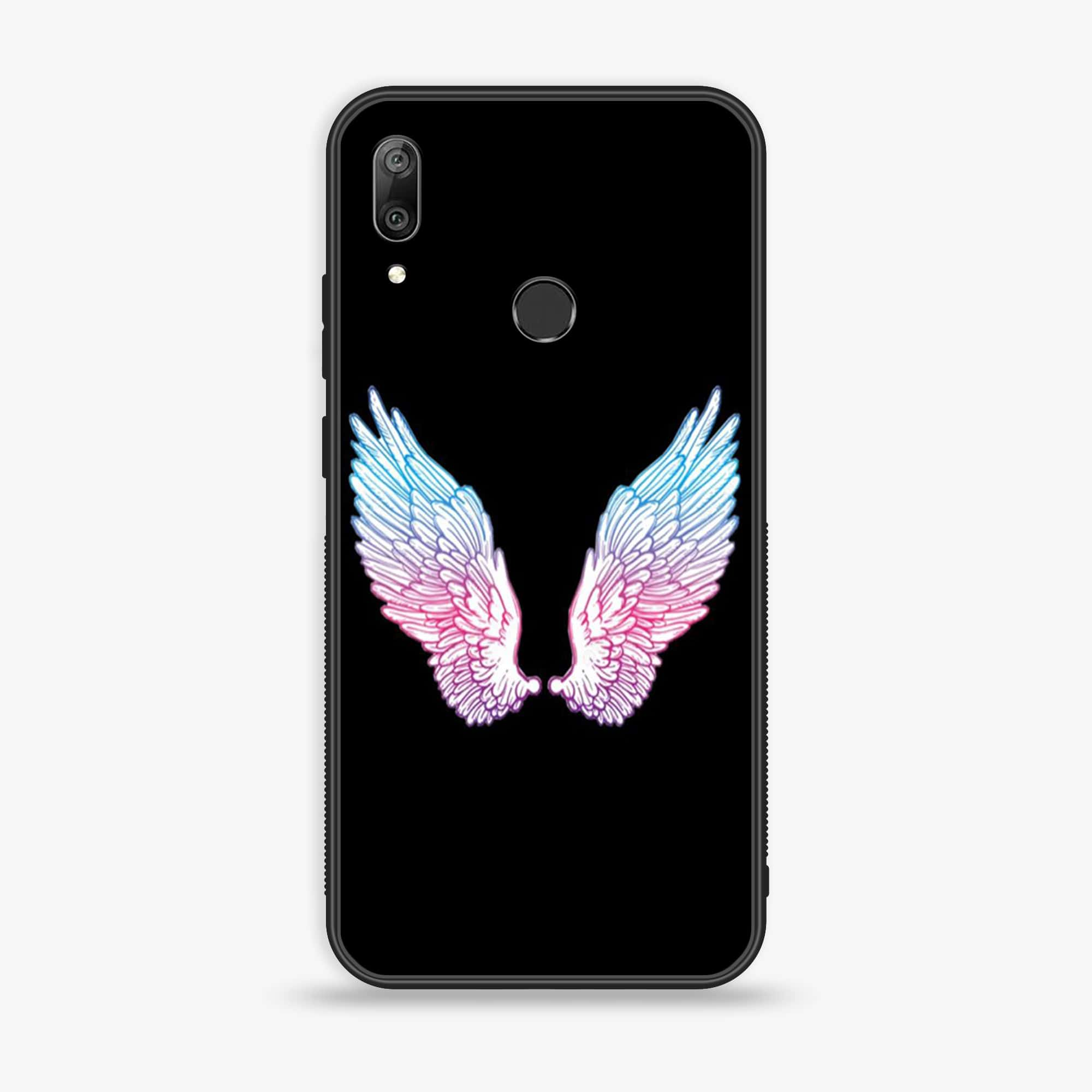 Huawei Y7 Prime (2019) - Angel Wings Series - Premium Printed Glass soft Bumper shock Proof Case