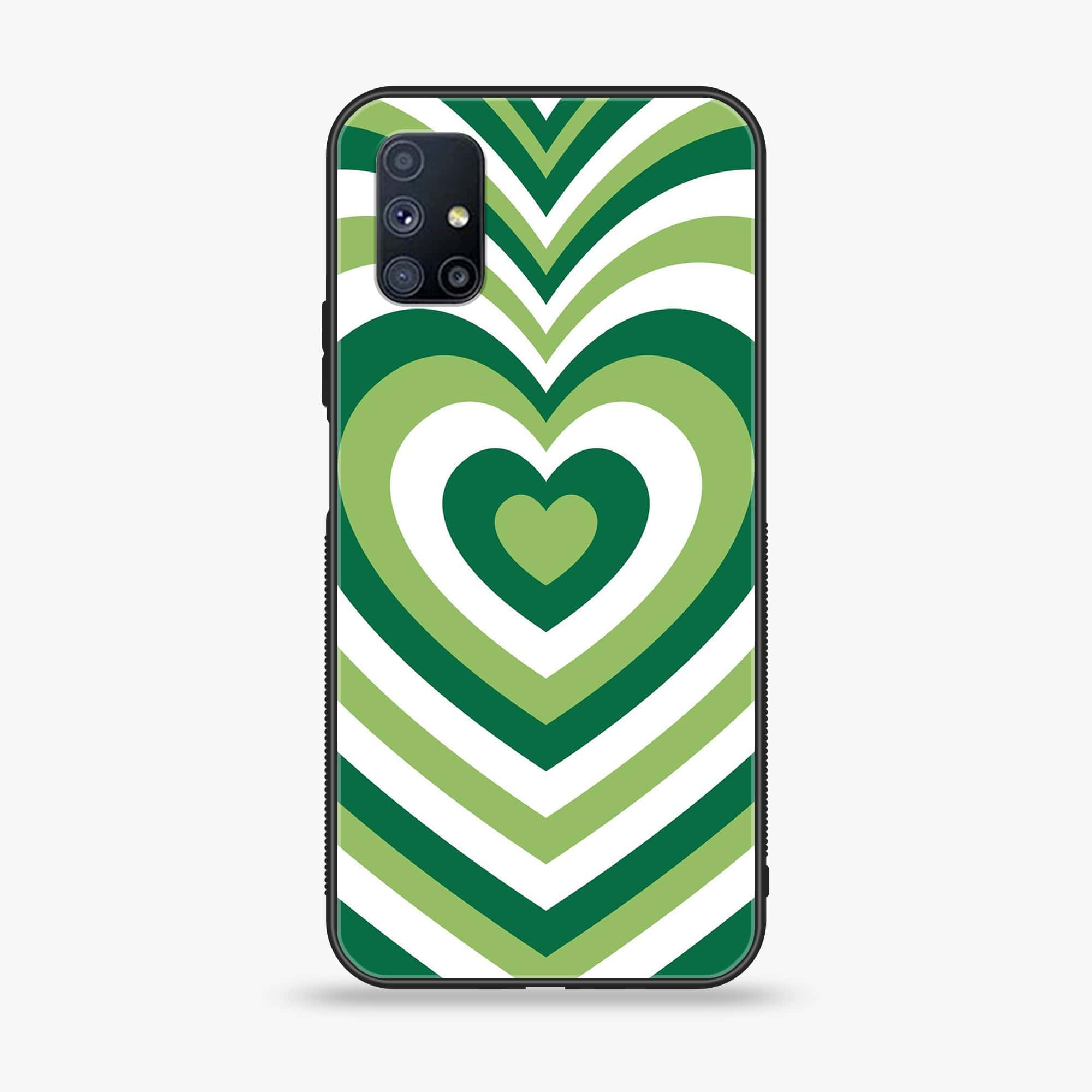 Samsung Galaxy M51 - Heart Beat Series - Premium Printed Glass soft Bumper shock Proof Case