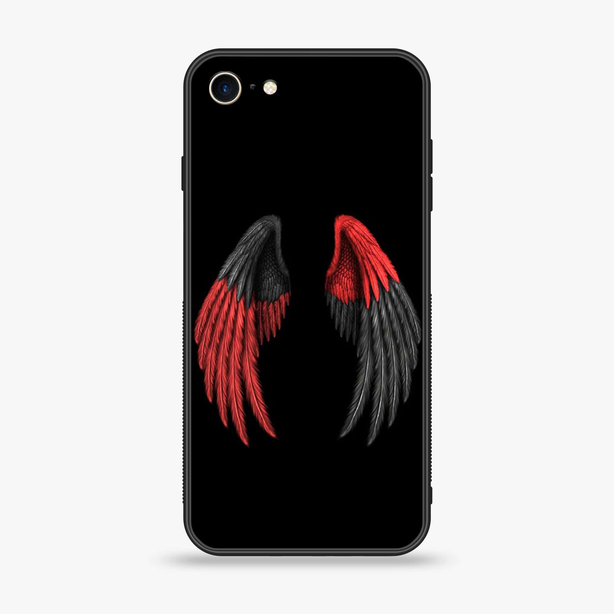 iPhone SE 2020 - Angel wings Series - Premium Printed Glass soft Bumper shock Proof Case
