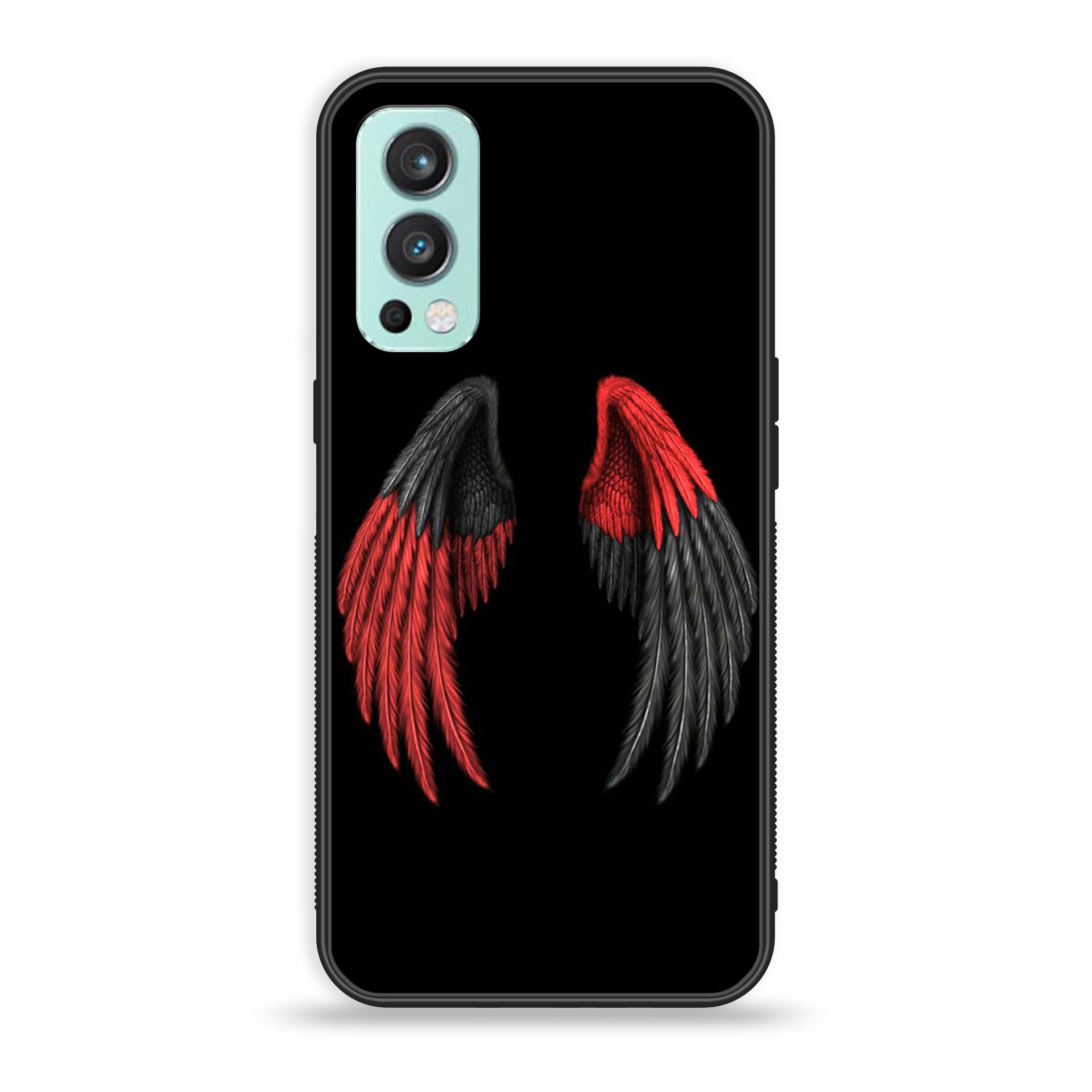 OnePlus Nord 2 5G - Angel Wings Series - Premium Printed Glass soft Bumper shock Proof Case