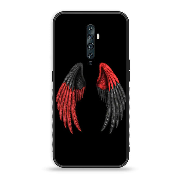 OPPO Reno 2F/2Z - Angel Wings Design 7 - Premium Printed Glass soft Bumper shock Proof Case CS-17647