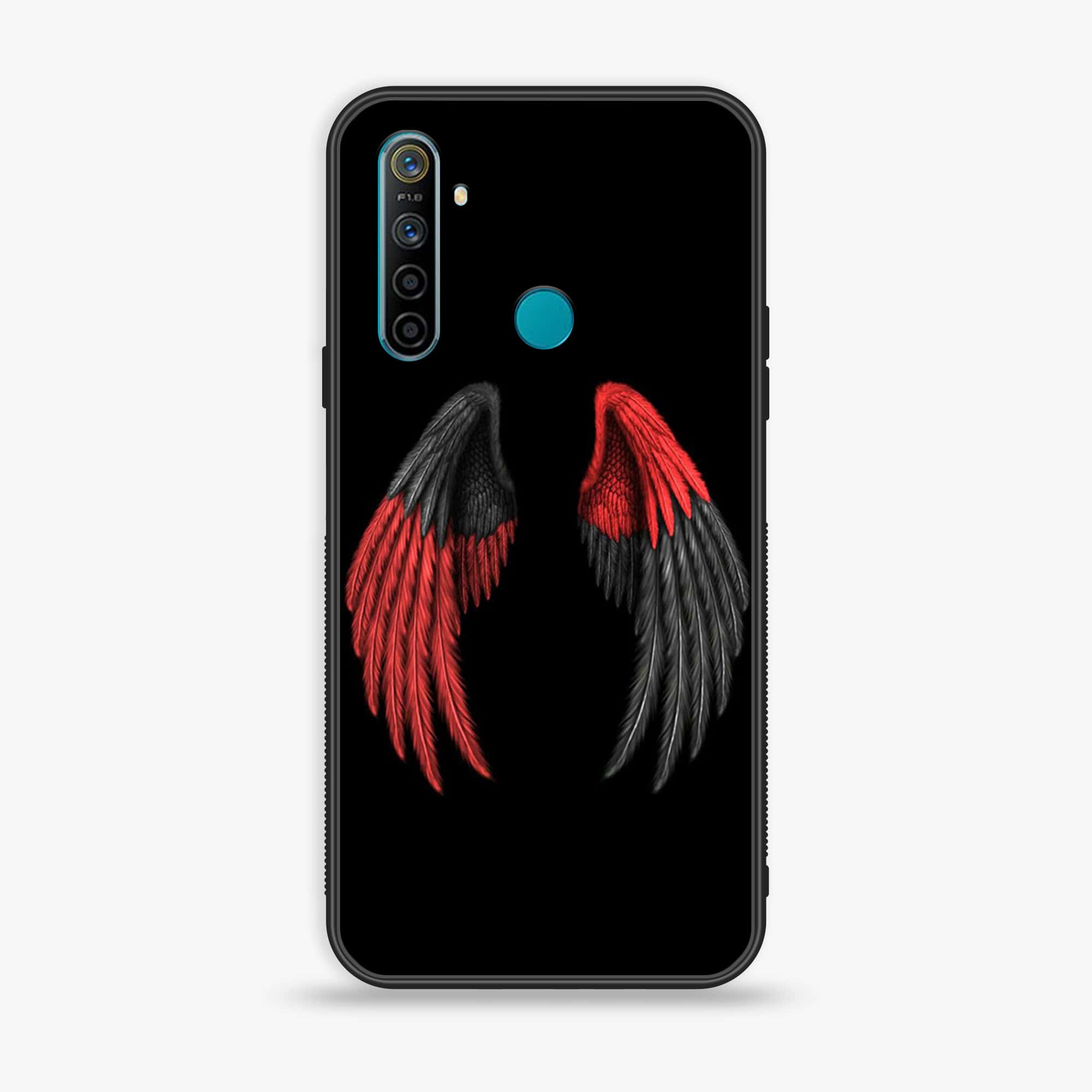 Realme Narzo 10 Angel Wings Series Premium Printed Glass soft Bumper shock Proof Case