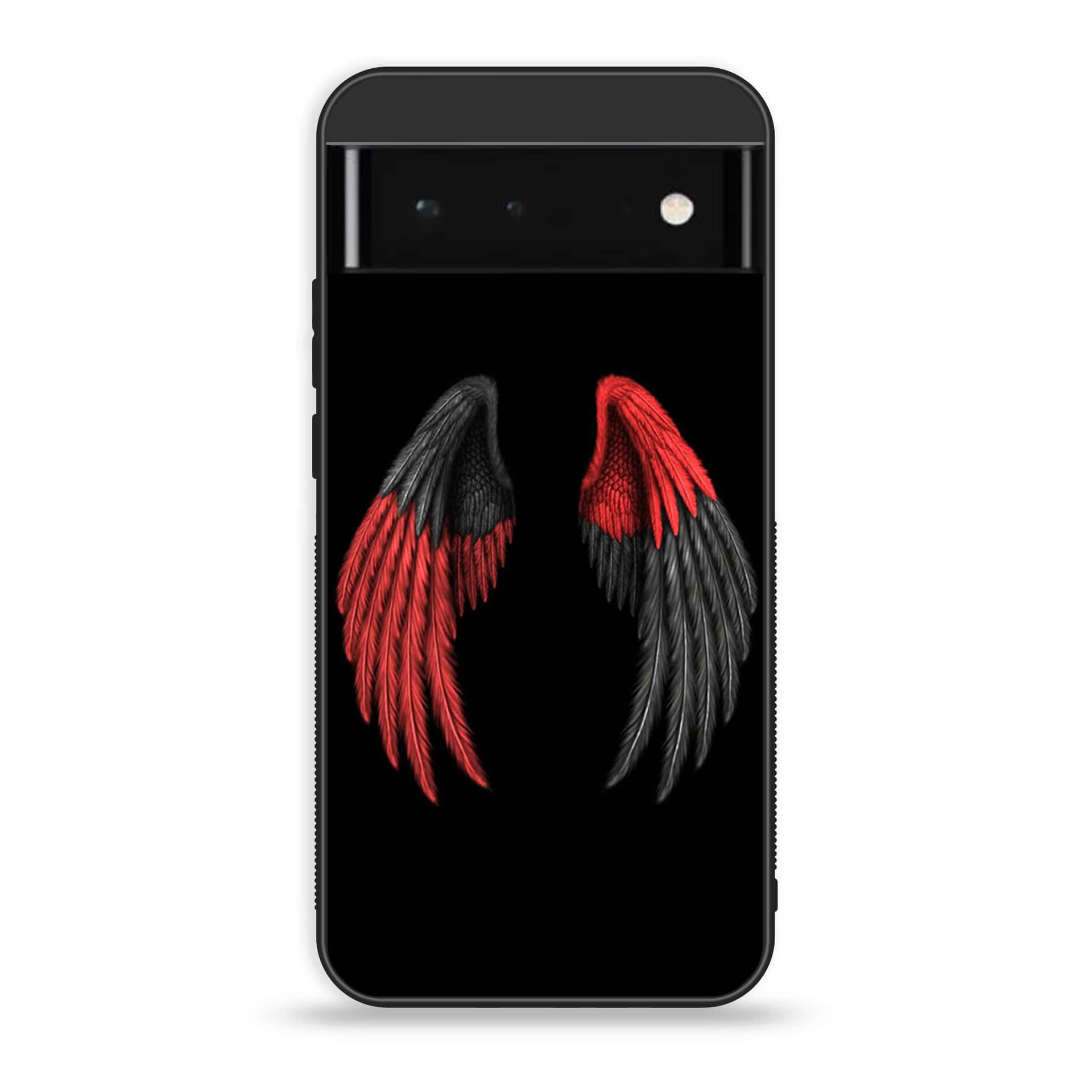 Google Pixel 6 Pro- Angel Wings Series - Premium Printed Glass soft Bumper shock Proof Case