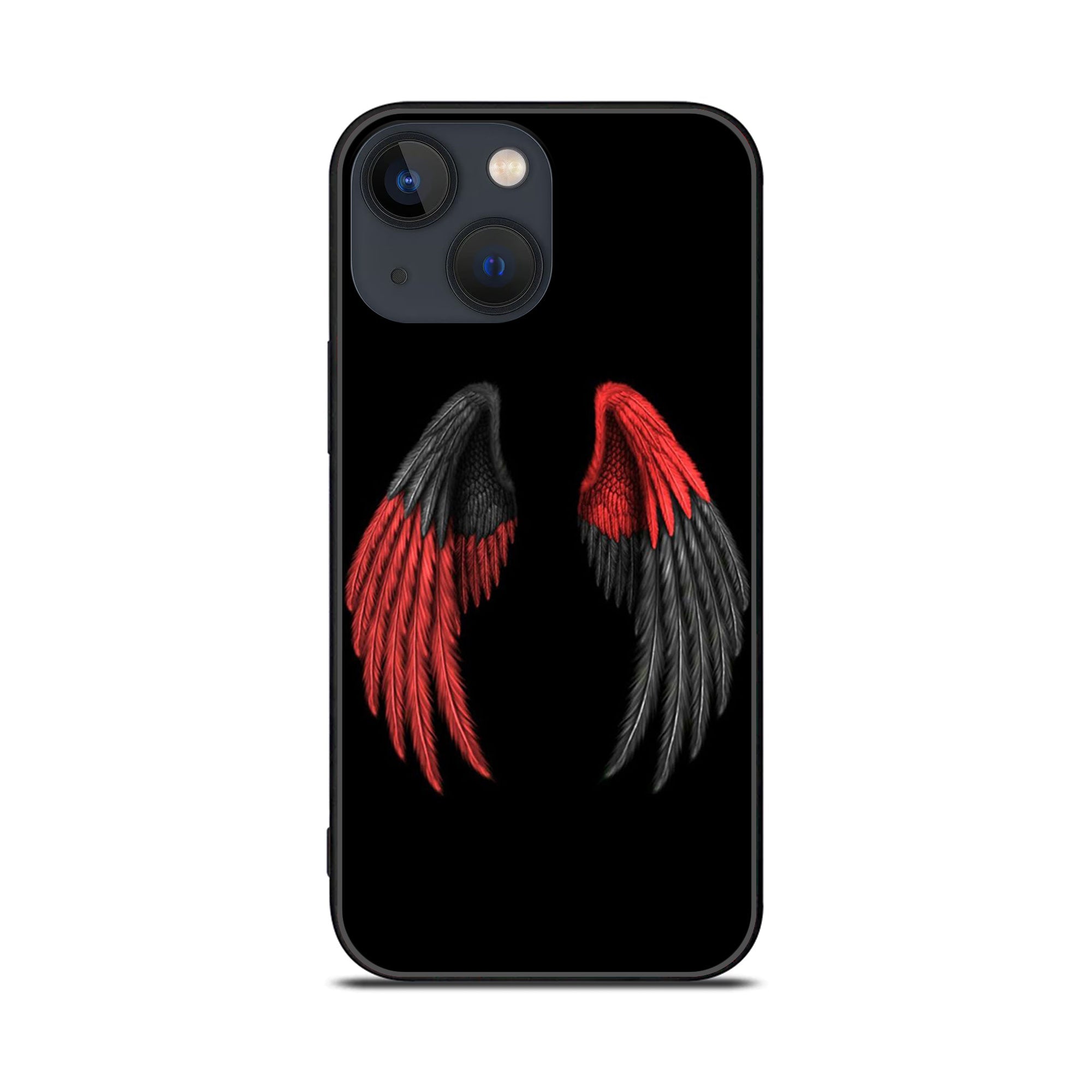 iPhone 14 Plus - Angel Wings Series - Premium Printed Glass soft Bumper shock Proof Case