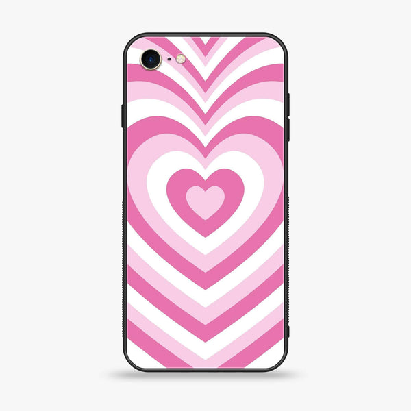 iPhone 7 / 8 - Heart Beat Design 3 - Premium Printed Glass soft Bumper shock Proof Case CS-23513 CS-27018