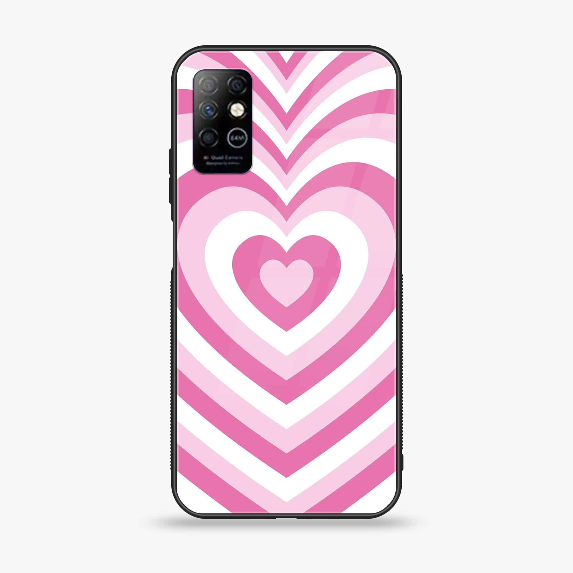 Infinix Note 8i - Heart Beat Series - Premium Printed Glass soft Bumper shock Proof Case