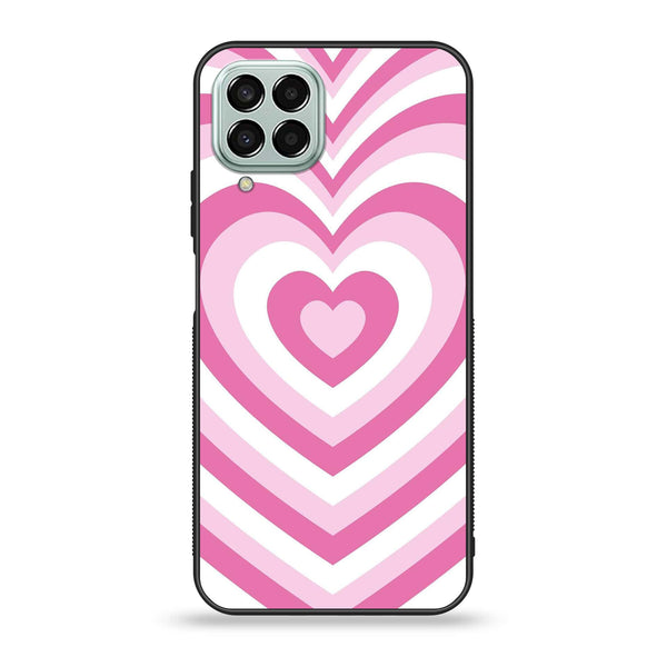 Samsung Galaxy M33 - Heart Beat Design 3 - Premium Printed Glass soft Bumper shock Proof Case  CS-34920