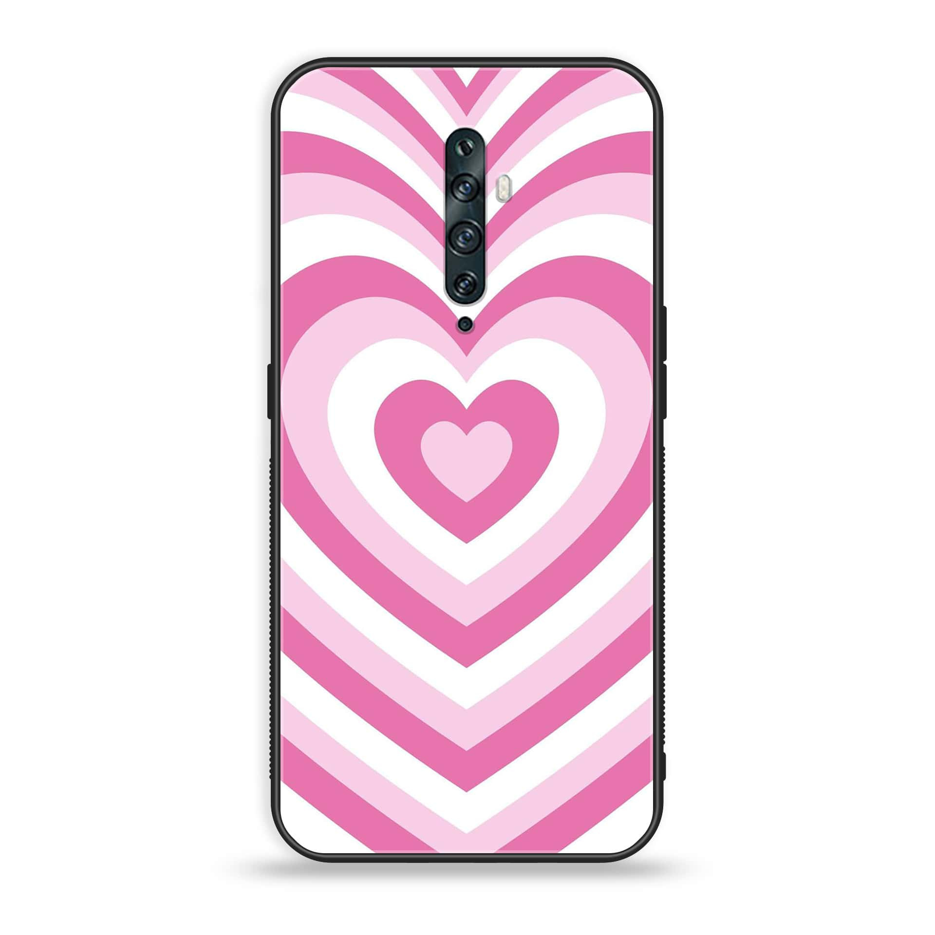 OPPO Reno 2f -Heart Beat Series - Premium Printed Glass soft Bumper shock Proof Case