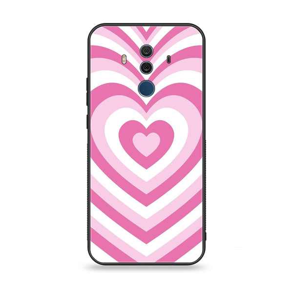 Huawei Mate 10 Pro - Heart Beat Series Design 3  - Premium Printed Glass soft Bumper shock Proof Case  CS-19067