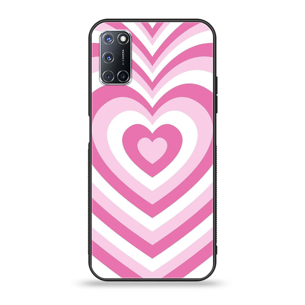 Oppo A52 - Heart Beat Design 3 - Premium Printed Glass soft Bumper shock Proof Case CS-17202