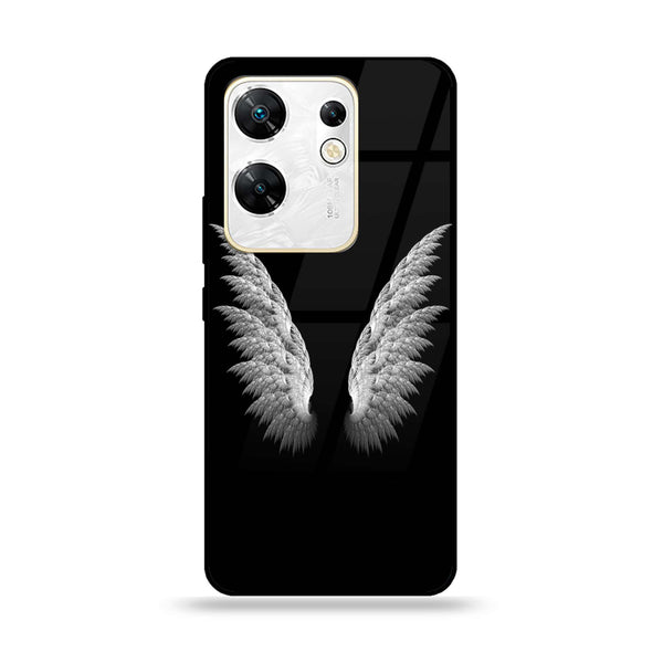 Infinix Zero 30 4G - Angel Wings Design 6 - Premium Printed Glass soft Bumper shock Proof Case CS-7324