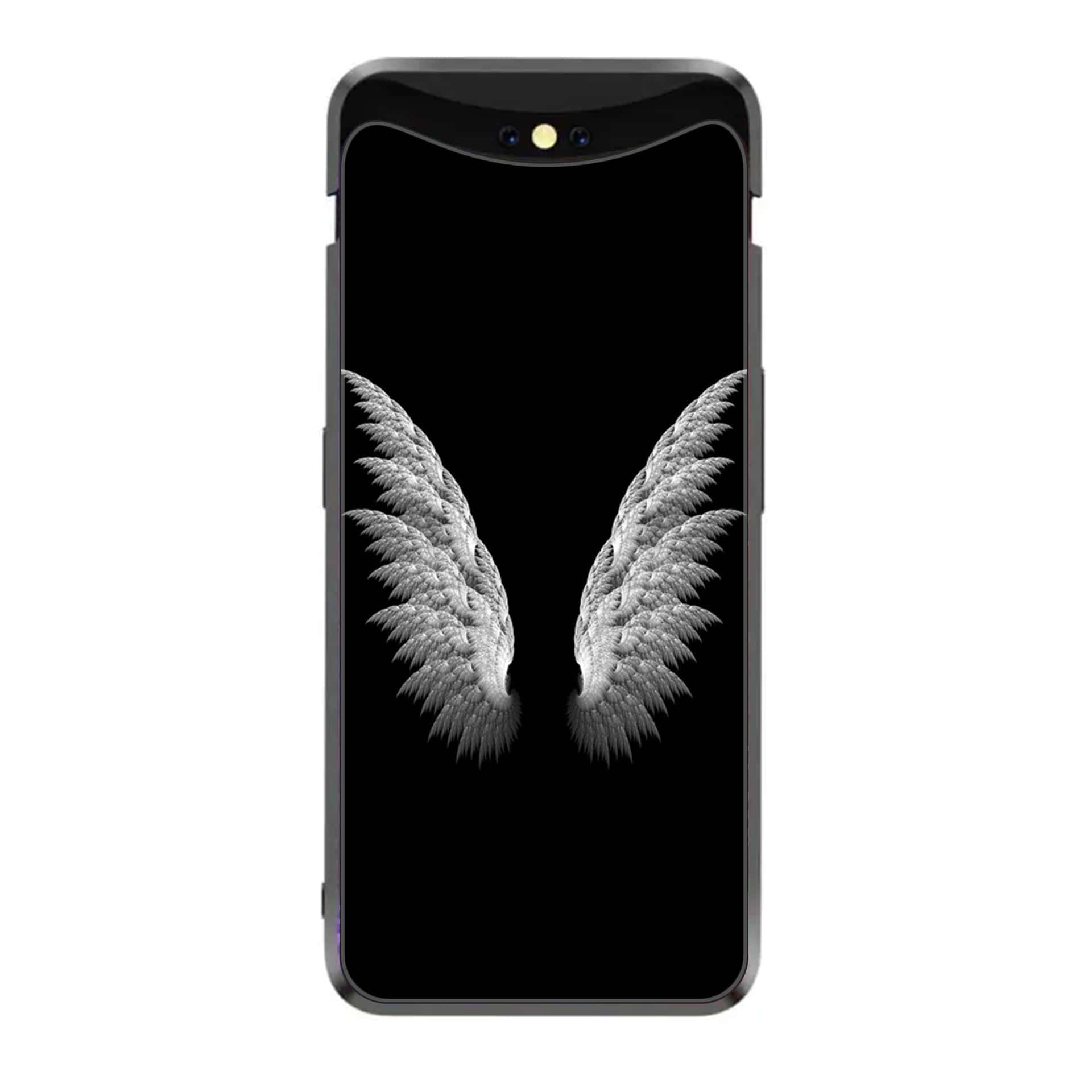 Oppo Find X - Angel Wings Series - Premium Printed Glass soft Bumper shock Proof Case