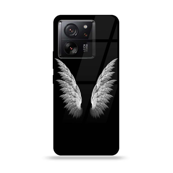 Xiaomi 13T/ 13T Pro - Angel Wings Design 6 - Premium Printed Glass soft Bumper shock Proof Case CS-16159