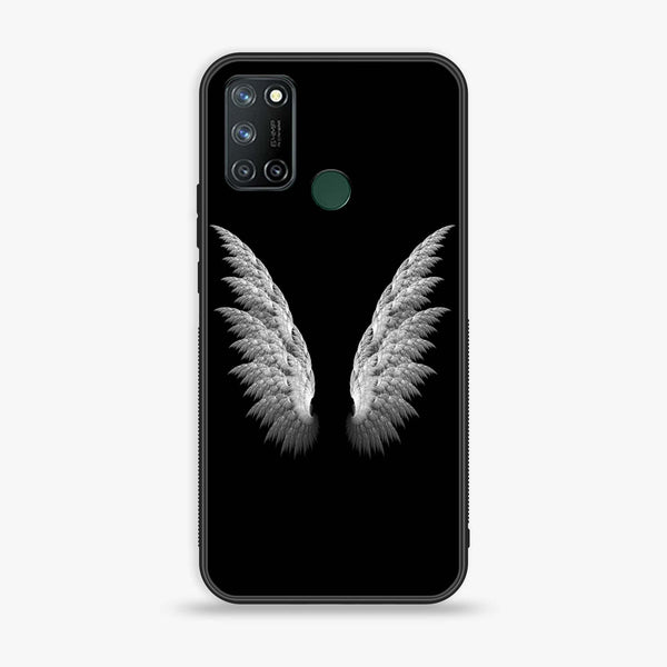 Realme 7i- Angel Wings Design 6 - Premium Printed Glass soft Bumper shock Proof Case CS-41873
