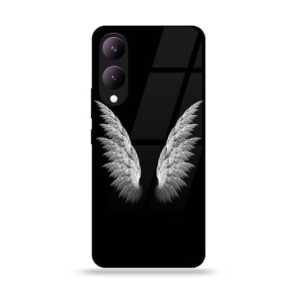 Vivo Y17S - Angel Wings Design 6 Premium Printed Glass soft Bumper shock Proof Case CS-28481