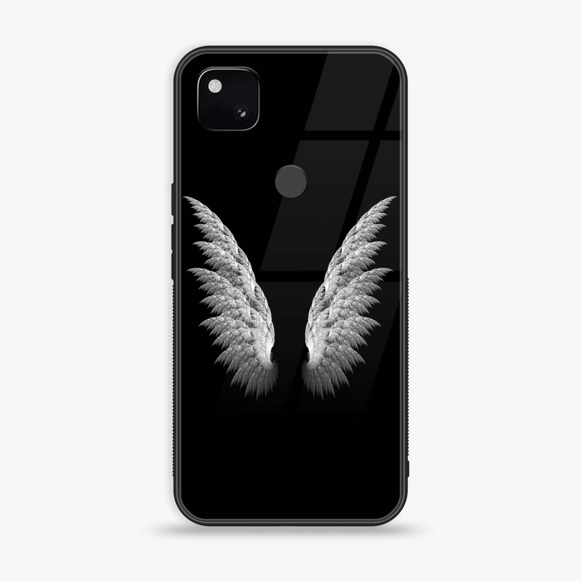 Google Pixel 4A - Angel Wings Series - Premium Printed Glass soft Bumper shock Proof Case