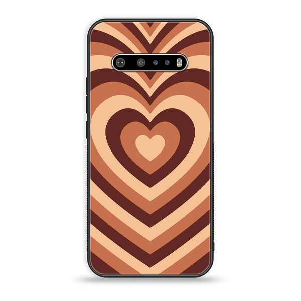 LG V60 Heart Beat Design 2 Premium Printed Glass soft Bumper shock Proof Case CS-20585