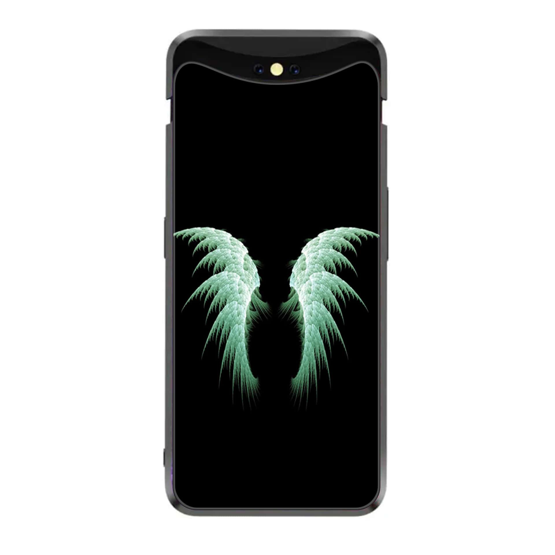 Oppo Find X - Angel Wings Series - Premium Printed Glass soft Bumper shock Proof Case