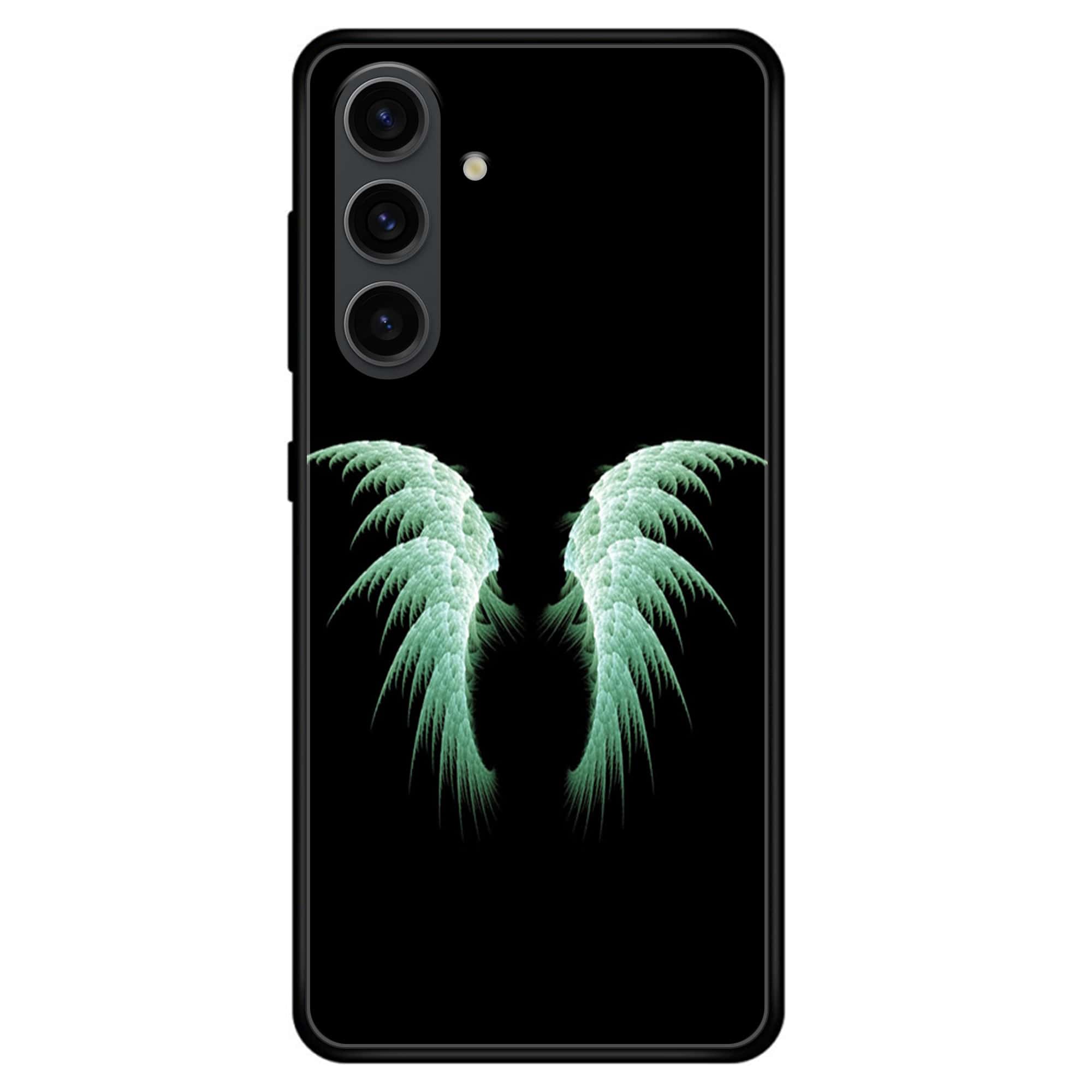 Samsung Galaxy A15 - Angel Wings Series - Premium Printed Glass soft Bumper shock Proof Case
