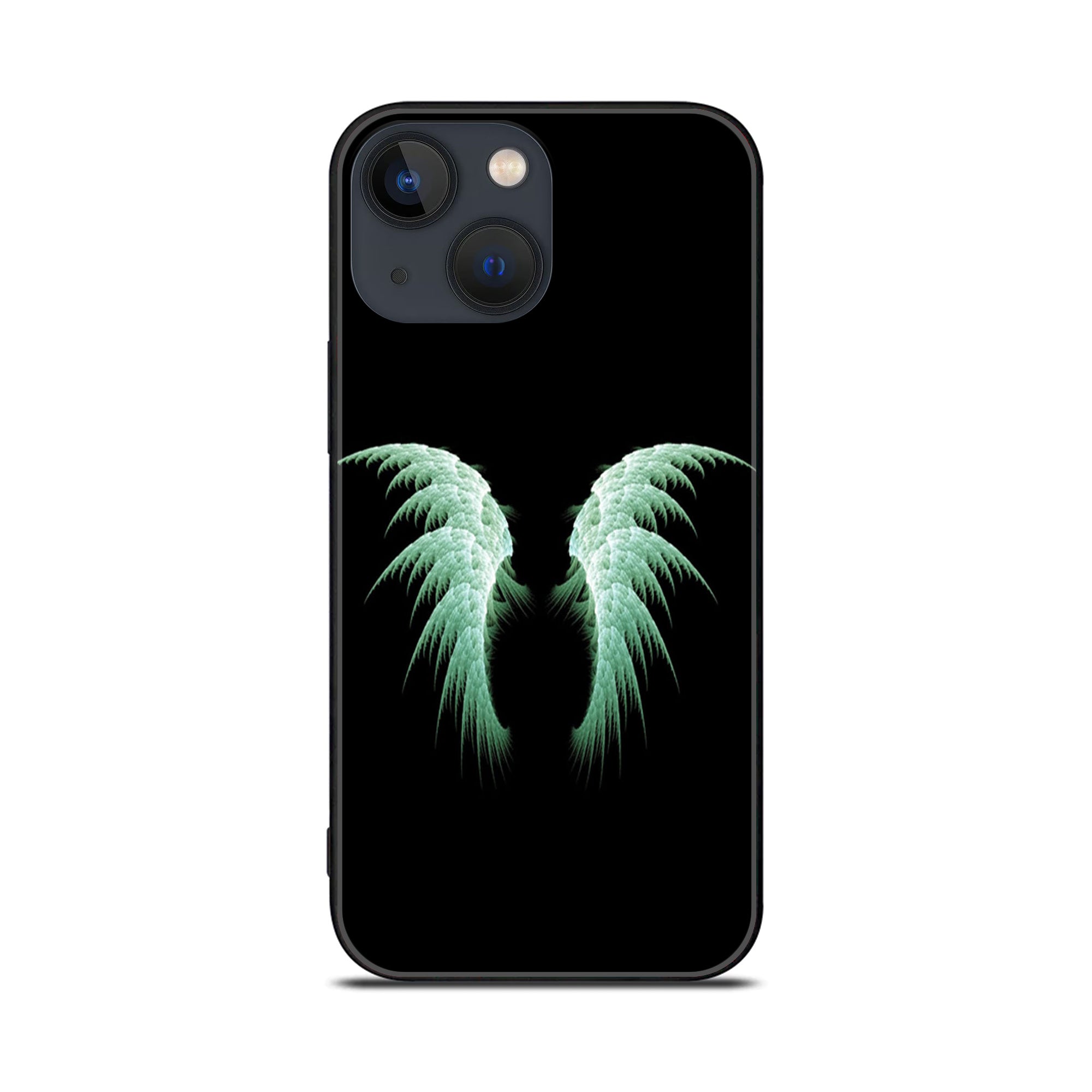 iPhone 14 Plus - Angel Wings Series - Premium Printed Glass soft Bumper shock Proof Case