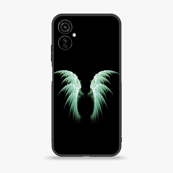 Tecno Spark 9T - Angel Wings Design 5 - Premium Printed Glass soft Bumper shock Proof Case  CS-35452