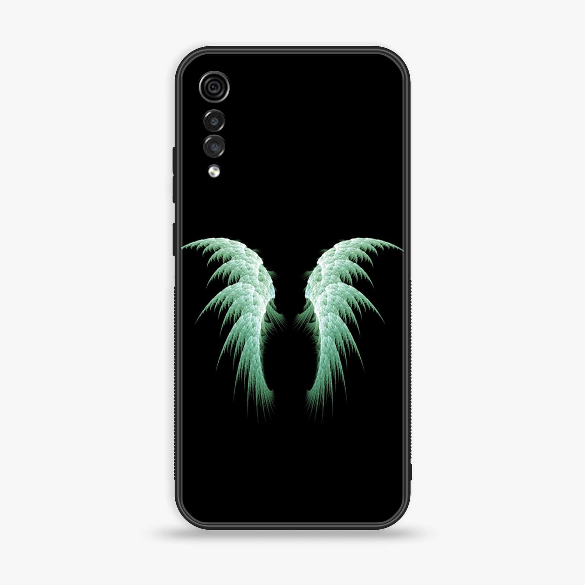 LG Velvet - Angel Wings Series - Premium Printed Glass soft Bumper shock Proof Case