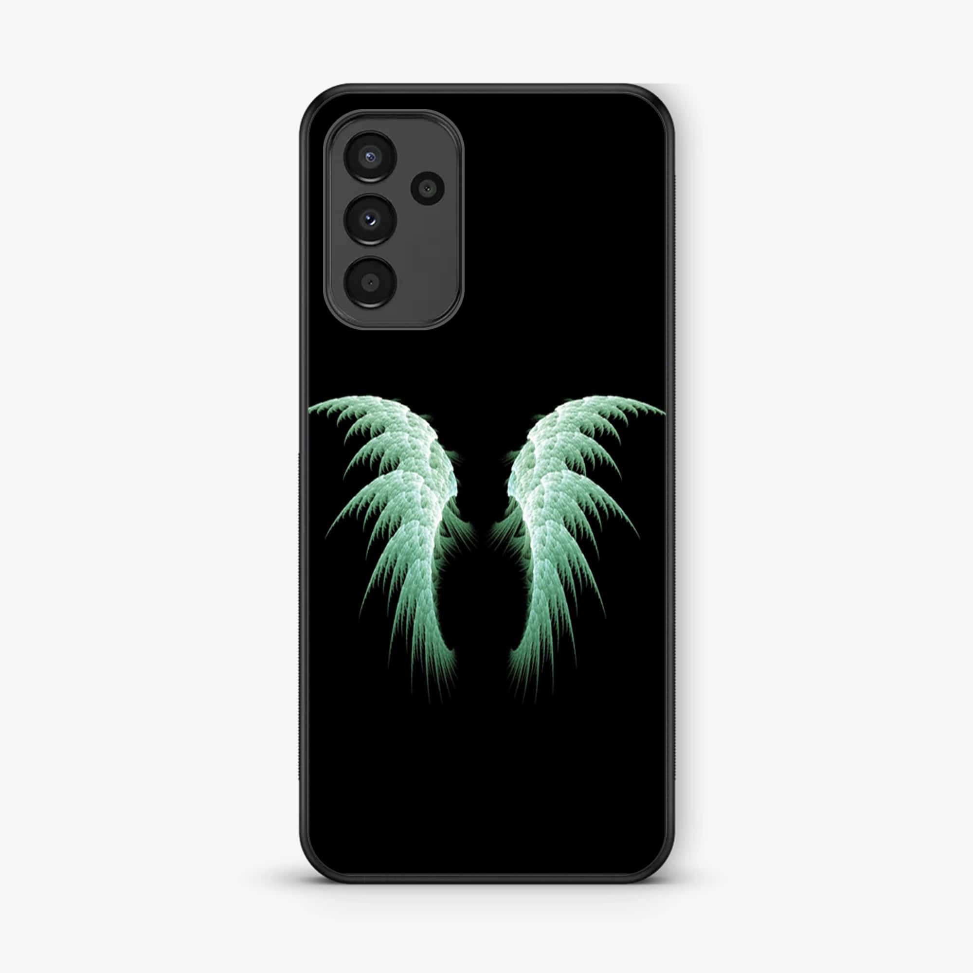 Samsung Galaxy A05s - Angel Wings Series - Premium Printed Glass soft Bumper shock Proof Case