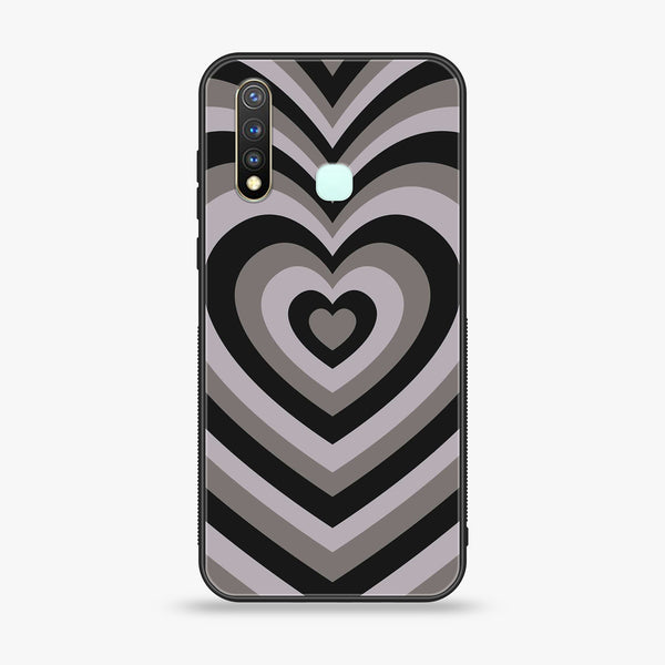 Vivo Y19 Heart Beat Design 1  Premium Printed Glass soft Bumper shock Proof Case  CS-40015