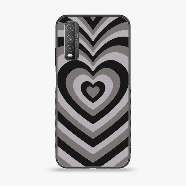Vivo Y51s - Heartbeat Series - Premium Printed Glass soft Bumper shock Proof Case