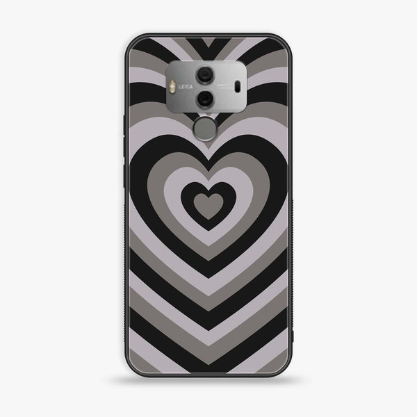 Huawei Mate 10 - Heart Beat Series - Premium Printed Glass soft Bumper shock Proof Case