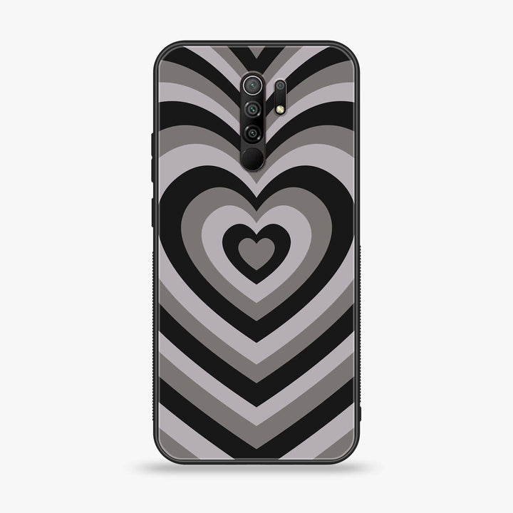 Xiaomi Redmi 9 - Heart Beat Design 1- Premium Printed Glass soft Bumper shock Proof Case CS-12846