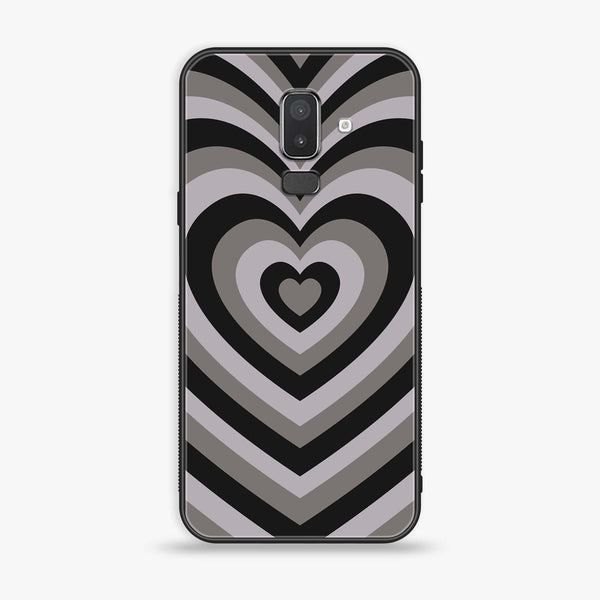 Samsung Galaxy J8 2018 - Heart Beat Series - Premium Printed Glass soft Bumper shock Proof Case