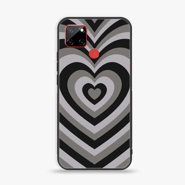 Realme C12/C25/C25s/Narzo 30A Heart Beat Design 1 Premium Printed Glass soft Bumper shock Proof Case CCS-49259