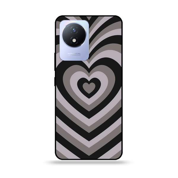 Vivo Y02 - Heart Beat Series - Premium Printed Glass soft Bumper shock Proof Case