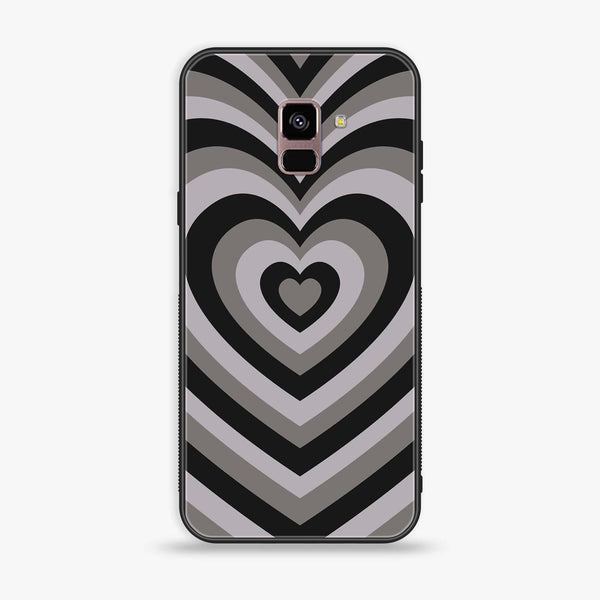 Samsung Galaxy A8+ (2018) - Heart Beat  Design 1  - Premium Printed Glass soft Bum per shock Proof Case