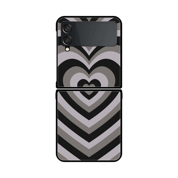 Z Flip 4- Heartbeat Series -  Premium Printed Glass soft Bumper shock Proof Case