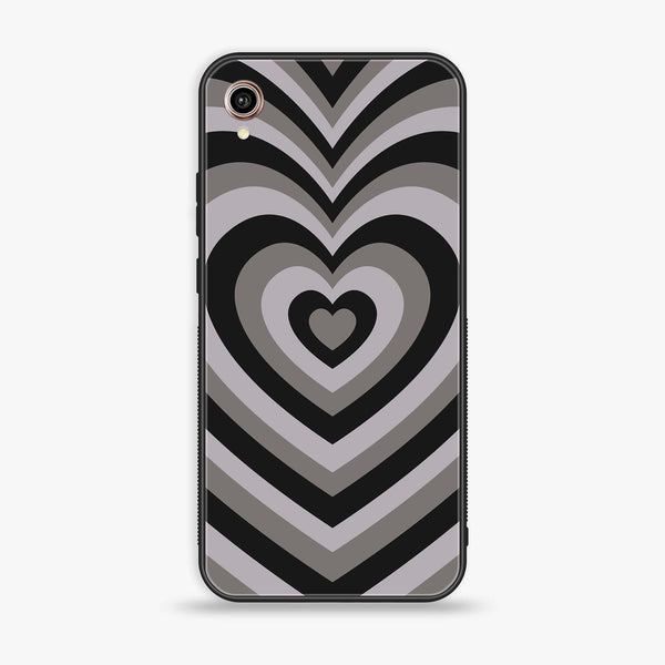 Vivo Y90 - Heartbeat Series - Premium Printed Glass soft Bumper shock Proof Case