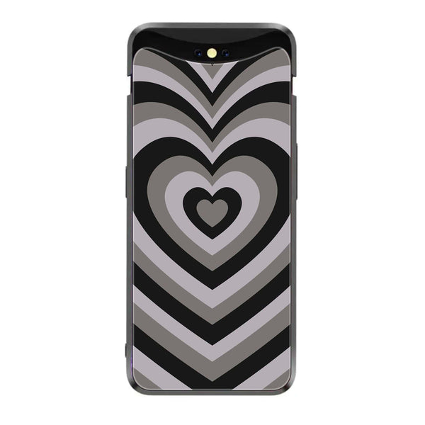 Oppo Find X - Heart Beat Series - Premium Printed Glass soft Bumper shock Proof Case