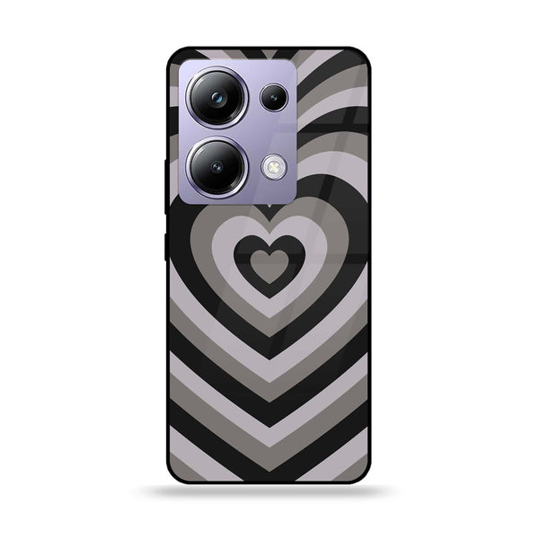 POCO M6 Pro - Heart Beat Series - Premium Printed Glass soft Bumper shock Proof Case